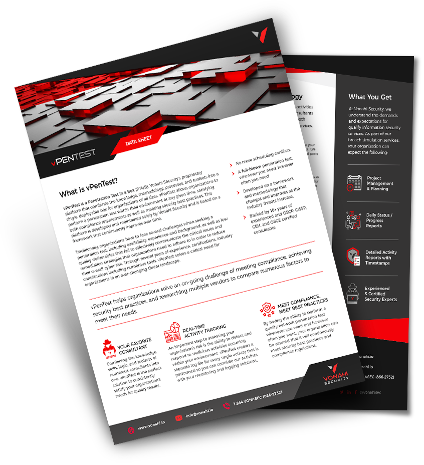 vPentest Security Datasheet